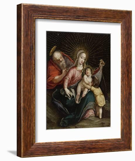 The Holy Family with Saint John the Baptist,18th century-South American School-Framed Giclee Print