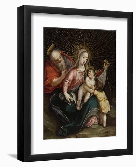 The Holy Family with Saint John the Baptist,18th century-South American School-Framed Giclee Print