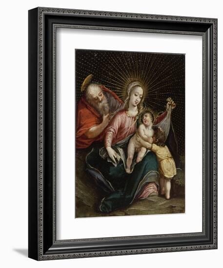 The Holy Family with Saint John the Baptist,18th century-South American School-Framed Giclee Print