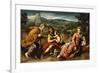 The Holy Family with Saint John the Baptist in a Landscape, 1545-50-Paris Bordone-Framed Giclee Print