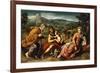 The Holy Family with Saint John the Baptist in a Landscape, 1545-50-Paris Bordone-Framed Giclee Print