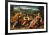 The Holy Family with Saint John the Baptist in a Landscape, 1545-50-Paris Bordone-Framed Giclee Print