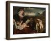 The Holy Family with Saint John-Tiziano Vecelli Titian-Framed Giclee Print