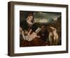 The Holy Family with Saint John-Tiziano Vecelli Titian-Framed Giclee Print