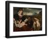 The Holy Family with Saint John-Tiziano Vecelli Titian-Framed Giclee Print