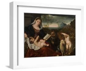 The Holy Family with Saint John-Tiziano Vecelli Titian-Framed Giclee Print