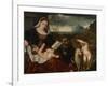 The Holy Family with Saint John-Tiziano Vecelli Titian-Framed Giclee Print