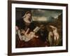 The Holy Family with Saint John-Tiziano Vecelli Titian-Framed Giclee Print