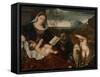 The Holy Family with Saint John-Tiziano Vecelli Titian-Framed Stretched Canvas