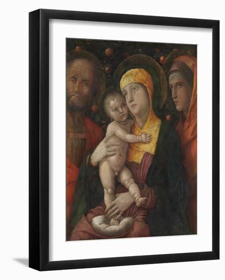 The Holy Family with Saint Mary Magdalen, c.1495-1500-Andrea Mantegna-Framed Giclee Print