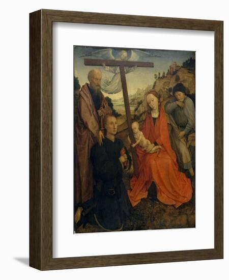 The Holy Family with Saint Paul and a Donor-Rogier van der Weyden-Framed Giclee Print