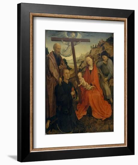 The Holy Family with Saint Paul and a Donor-Rogier van der Weyden-Framed Giclee Print