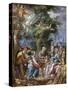 The Holy Family with Saints and Angels-Joachim Wtewael-Stretched Canvas