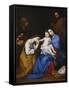 The Holy Family with Saints Anne and Catherine of Alexandria, 1648-Jusepe de Ribera-Framed Stretched Canvas