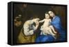 The Holy Family with Saints Anne and Catherine of Alexandria-Jusepe de Ribera-Framed Stretched Canvas