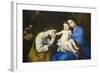 The Holy Family with Saints Anne and Catherine of Alexandria-Jusepe de Ribera-Framed Art Print