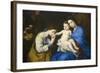 The Holy Family with Saints Anne and Catherine of Alexandria-Jusepe de Ribera-Framed Art Print