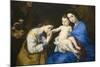 The Holy Family with Saints Anne and Catherine of Alexandria-Jusepe de Ribera-Mounted Art Print