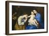 The Holy Family with Saints Anne and Catherine of Alexandria-Jusepe de Ribera-Framed Art Print