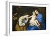 The Holy Family with Saints Anne and Catherine of Alexandria-Jusepe de Ribera-Framed Art Print