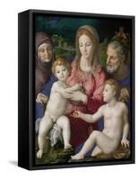 The Holy Family with Saints Anne and John the Baptist, 1546-Agnolo Bronzino-Framed Stretched Canvas