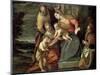 The Holy Family with Saints Catherine, Anne and John the Baptist, C1580-C1582-Benedetto Caliari-Mounted Giclee Print