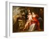 The Holy Family with Saints Francis and Anne and the Infant Saint John the Baptist, c.1635-Peter Paul Rubens-Framed Giclee Print