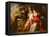 The Holy Family with Saints Francis and Anne and the Infant Saint John the Baptist, c.1635-Peter Paul Rubens-Framed Stretched Canvas