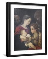 The Holy Family with Saints Francis and Catherine of Alexandria, C.1589-92-Lodovico Carracci-Framed Giclee Print