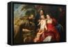The Holy Family with Saints Francis and Infant St. John the Baptist-Peter Paul Rubens-Framed Stretched Canvas