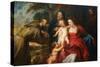 The Holy Family with Saints Francis and Infant St. John the Baptist-Peter Paul Rubens-Stretched Canvas