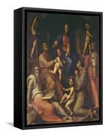 The Holy Family with Saints-Jacopo da Carucci Pontormo-Framed Stretched Canvas