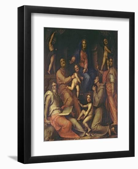 The Holy Family with Saints-Jacopo da Carucci Pontormo-Framed Giclee Print