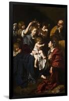 The Holy Family With Santa Catalina, 1617-1619, Italian School-Bartolomeo Cavarozzi-Framed Giclee Print