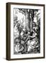 The Holy Family with St. Anne and St. Joachim, 1511 (Woodcut)-Albrecht Dürer-Framed Premium Giclee Print