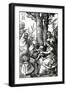 The Holy Family with St. Anne and St. Joachim, 1511 (Woodcut)-Albrecht Dürer-Framed Premium Giclee Print