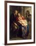 The Holy Family with St. Anne, c.1630-1635-Peter Paul Rubens-Framed Giclee Print