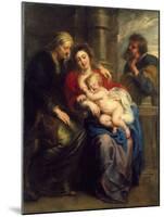 The Holy Family with St. Anne, c.1630-1635-Peter Paul Rubens-Mounted Giclee Print