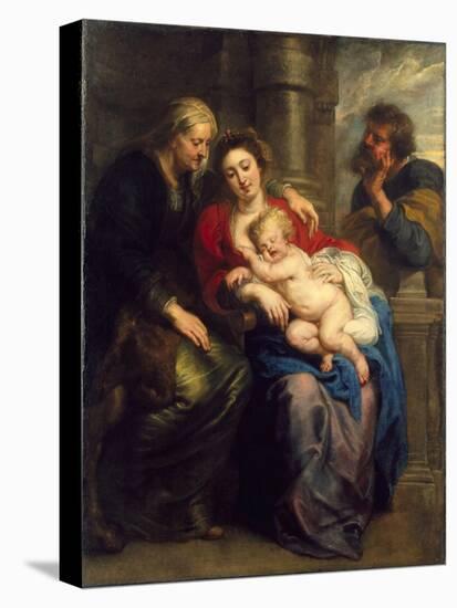 The Holy Family with St. Anne, c.1630-1635-Peter Paul Rubens-Stretched Canvas