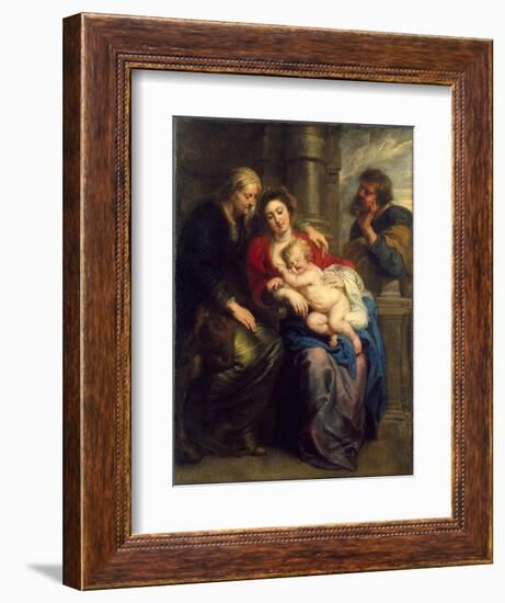 The Holy Family with St. Anne, c.1630-1635-Peter Paul Rubens-Framed Giclee Print