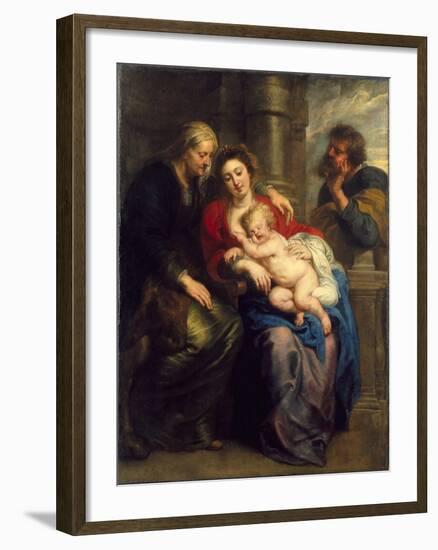 The Holy Family with St. Anne, c.1630-1635-Peter Paul Rubens-Framed Giclee Print