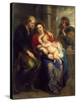 The Holy Family with St. Anne, c.1630-1635-Peter Paul Rubens-Stretched Canvas