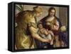 The Holy Family with St. Barbara, c.1550-Paolo Veronese-Framed Stretched Canvas