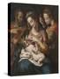 The Holy Family with St Catherine, c.1600-Giulio Cesare Procaccini-Stretched Canvas