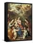 The Holy Family with St Catherine of Alexandria, two Angels and another Female Saint-Hendrik van Balen the Elder-Framed Stretched Canvas