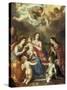 The Holy Family with St Catherine of Alexandria, two Angels and another Female Saint-Hendrik van Balen the Elder-Stretched Canvas