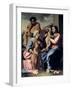 The Holy Family with St. Elizabeth and John the Baptist, 1655-Nicolas Poussin-Framed Giclee Print