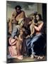 The Holy Family with St. Elizabeth and John the Baptist, 1655-Nicolas Poussin-Mounted Giclee Print