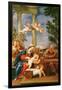 The Holy Family with St. Elizabeth and St. John the Baptist, circa 1645-50-Francesco Albani-Framed Giclee Print