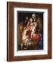 The Holy Family with St Elizabeth, St John and a Dove, c.1609-Peter Paul Rubens-Framed Giclee Print